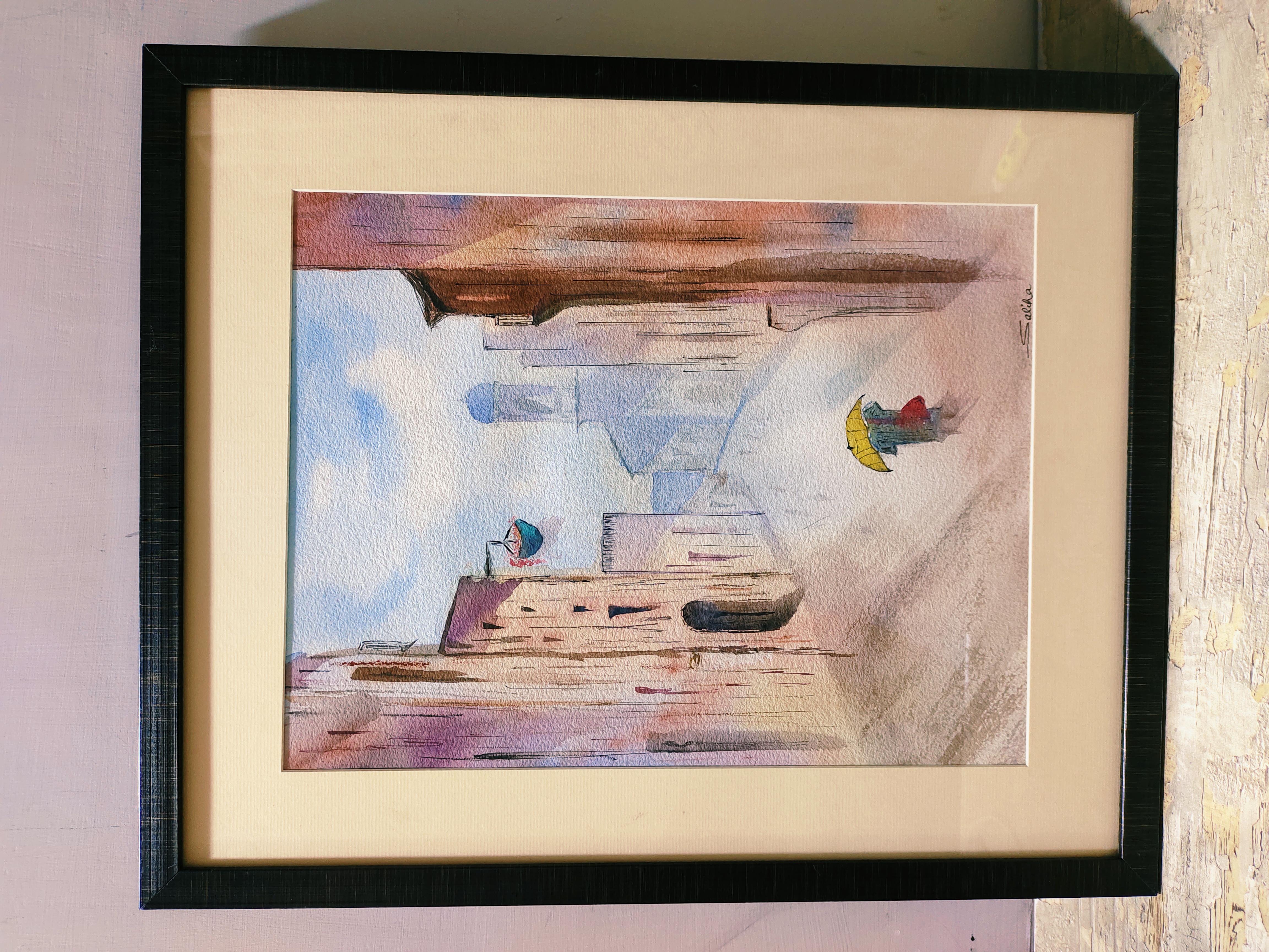 The Lost Street watercolor painting